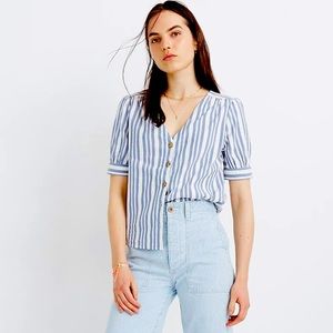 Madewell Plaza Button Down Striped Top